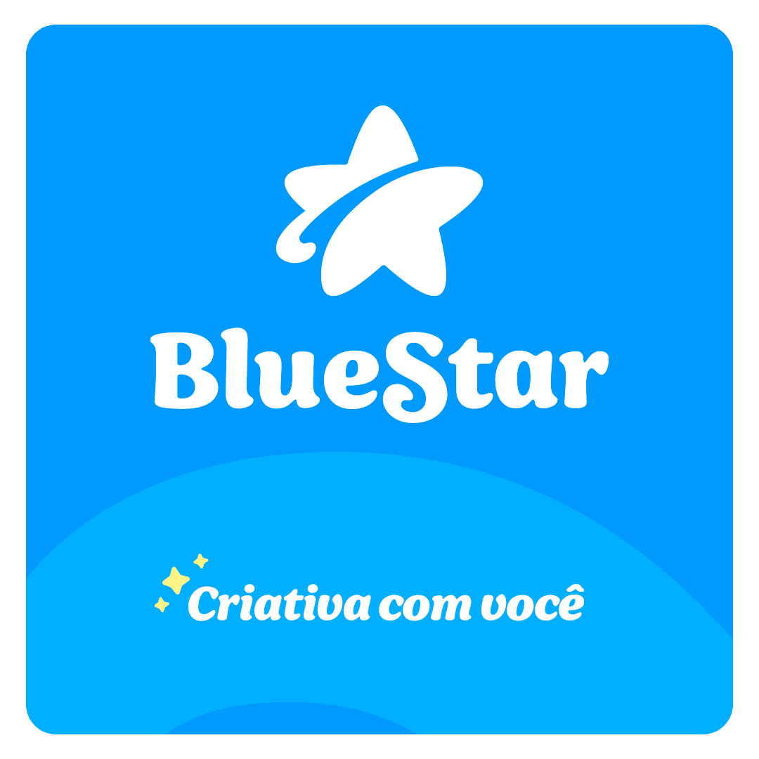 Logo BlueStar Criativa com Você